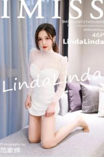 IMiss爱蜜社 Lindalinda：白色薄透连衣裙诱惑，室内私房写真，极致肉丝美腿绝美呈现（655期）