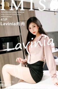 IMiss爱蜜社-654-Lavinia肉肉-浅粉衬衫性感黑短裙粉色内衣-纯欲职场风诱惑私房照-2022.01.20