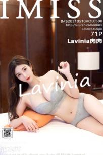 IMiss爱蜜社第590期：Lavinia肉肉性感私房写真，暗绿吊带配波点丝袜尽显知性诱惑