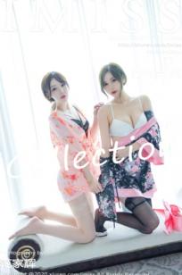 IMiss爱蜜社-493-Lavinia肉肉与LindaLinda-唯美私房照，姐妹花穿搭和服与精致蕾丝内衣，展现极致性感诱惑