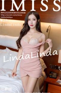 IMiss爱蜜社-458-LindaLinda-粉色吊带裙性感内衣私房摄影，酒店迷人女神写真
