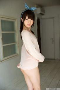 Graphis_天使萌First Gravure私房写真，黑色透视衬衫搭配网袜展示极致身材