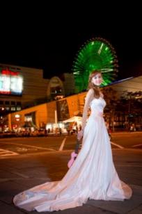 台湾女神金允乔Kila晶晶：浪漫摩天轮夜景婚纱写真清新演绎