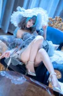 Tsuki_月隐 - 柴郡 欧式宫殿蓝色礼服角色扮演私房照 [52P]