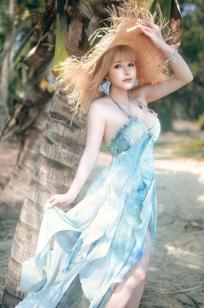 鹿八岁 椰梦长廊 户外性感尤物诱惑美腿写真 [39P]