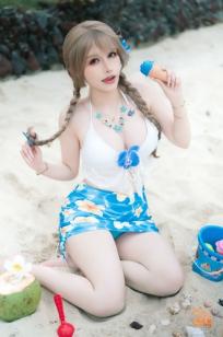 鹿八岁 蓝色泳衣 沙滩比基尼 私房大尺度诱惑写真 [40P]