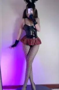 miko酱ww 学院兔女郎制服诱惑，格纹短裙配渔网袜角色扮演私房写真[30P]