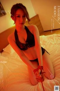 YouMi尤蜜-苏小曼-黑色皮衣绳艺写真，昏黄暧昧灯光下的极致性感诱惑私房大片
