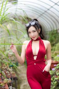 赵芸- 成熟女人写真之深红开胸长裙