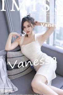 IMiss爱蜜社705期-Vanessa纯白修身连衣长裙私房照，气质女神酒店室内诱惑写真