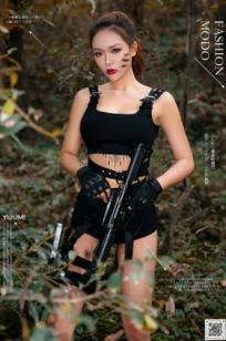 YouMi尤蜜-2020.12.18-梦娜-《丽影危机》：丛林战术动作写真，火辣角色扮演枪战风