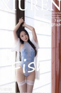 秀人网 鱼子酱Fish - 轻透白纱浅蓝死库水性感私房写真