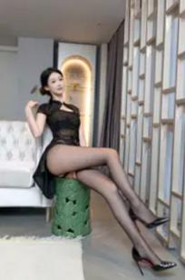 唐安琪 - 黑色蕾丝内衣私房照美腿诱惑性感写真 [84P]