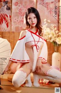YouMi尤蜜-抖娘利世日系极致诱惑：《侍奉神明的少女》-唯美和风角色扮演私房摄影