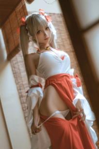 蠢沫沫-132-可畏巫女造型：绝美二次元少女，精致和风私房，令人心动的纯欲魅力