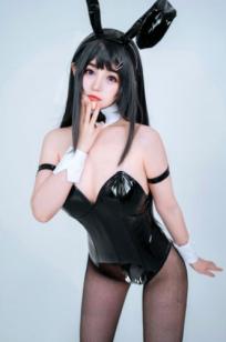 桜井宁宁-061-麻衣兔女郎：性感漆皮连体衣网袜私房照，妩媚动人，极具诱惑的cosplay造型