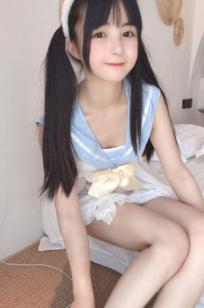 桜井宁宁-013-双马尾少女，童颜女神诱惑演绎，白色透视丝袜与丁字裤私房照，极致性感清纯禁忌视觉大赏