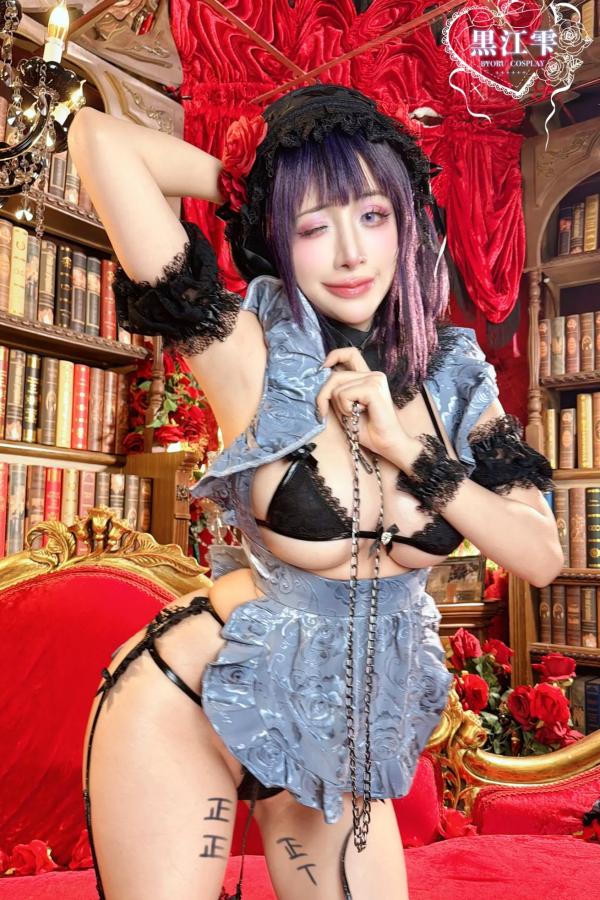   Byoru - 黑江雫 Shizuku tan 哥特女仆大尺度COS性感写真 [61P]第10张图片