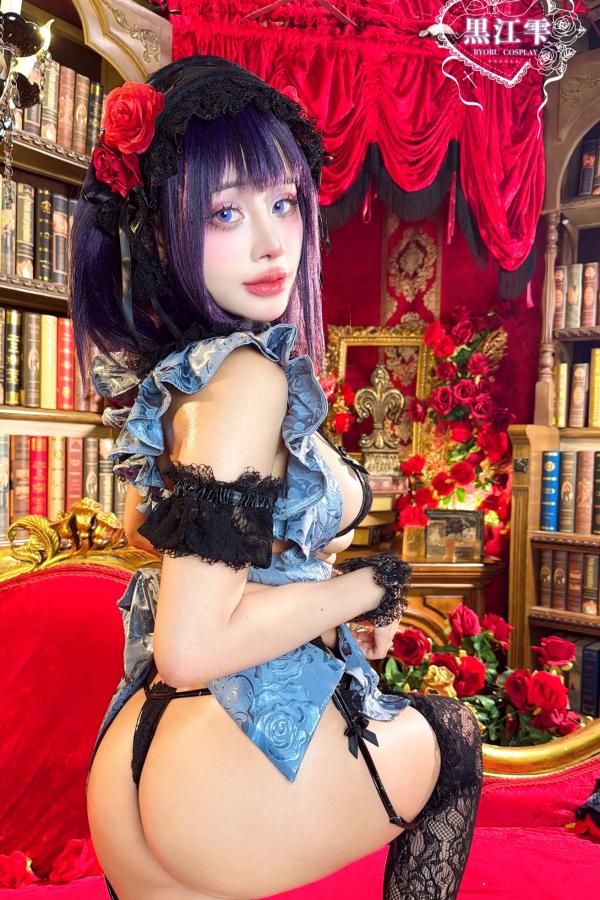   Byoru - 黑江雫 Shizuku tan 哥特女仆大尺度COS性感写真 [61P]第16张图片