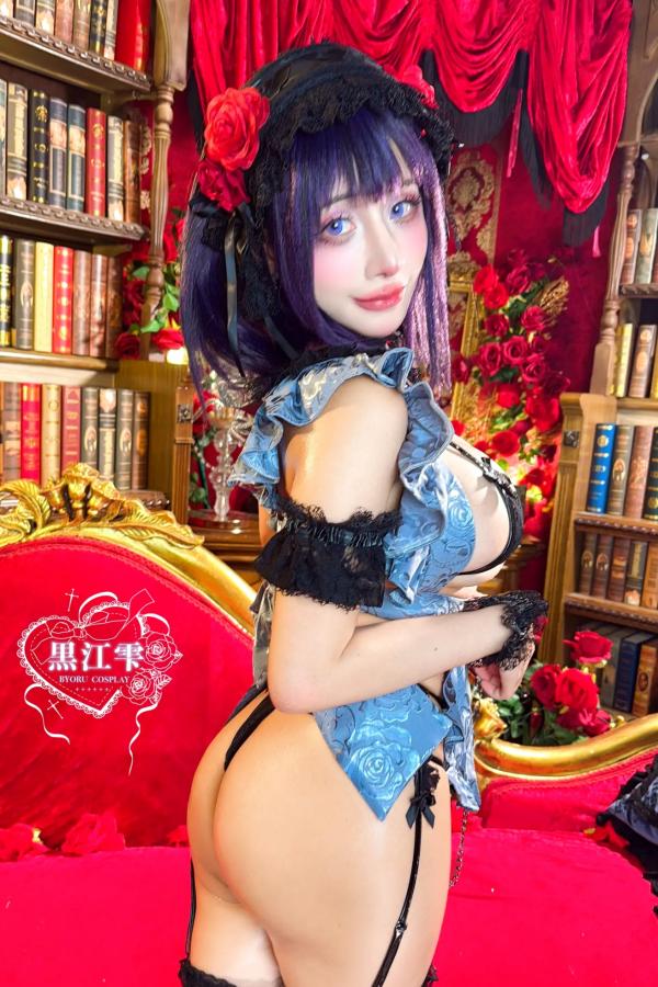   Byoru - 黑江雫 Shizuku tan 哥特女仆大尺度COS性感写真 [61P]第17张图片