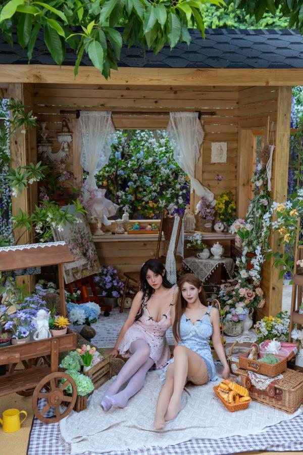   云溪溪 - 奶桃桃×奈汐酱nice 花眠 [90P]第1张图片