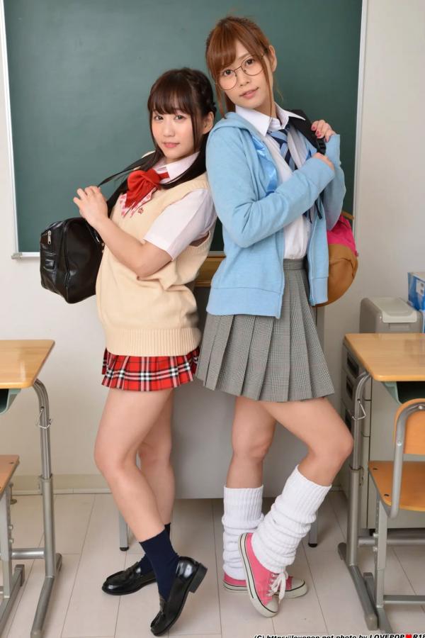   [LOVEPOP] Hikaru Konno 紺野ひかる & Yuri Shinomiya 篠宮ゆり Photoset 01 [123P] 教室校服制服美腿诱惑写真第7张图片