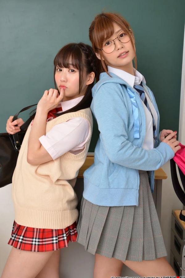   [LOVEPOP] Hikaru Konno 紺野ひかる & Yuri Shinomiya 篠宮ゆり Photoset 01 [123P] 教室校服制服美腿诱惑写真第8张图片