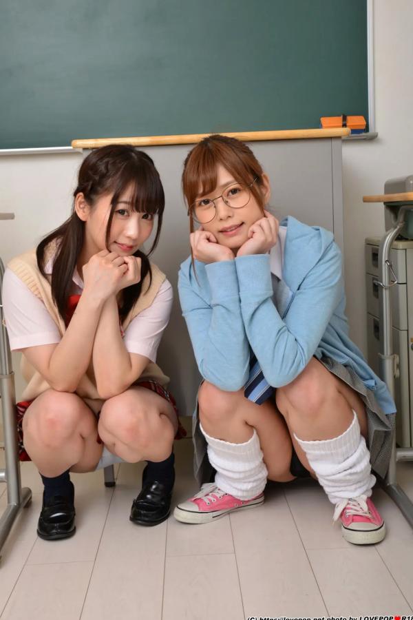   [LOVEPOP] Hikaru Konno 紺野ひかる & Yuri Shinomiya 篠宮ゆり Photoset 01 [123P] 教室校服制服美腿诱惑写真第14张图片
