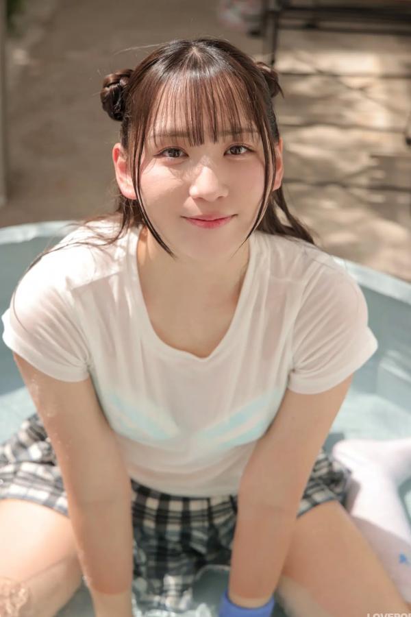   [LOVEPOP] Ume Hyakka 百花梅 Photoset 03 [82P] 清纯校服湿身戏水 蓝白条纹泳衣性感美腿写真第35张图片