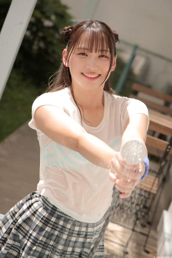   [LOVEPOP] Ume Hyakka 百花梅 Photoset 03 [82P] 清纯校服湿身戏水 蓝白条纹泳衣性感美腿写真第46张图片