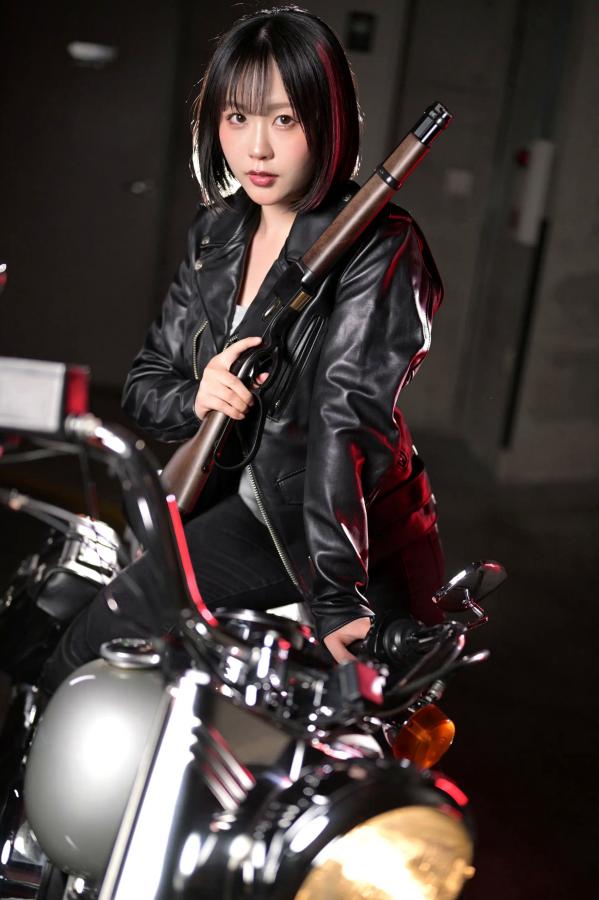   夜道雪 - 酷飒皮衣枪械写真 帅气机车女郎GUN ACTION[45P]第3张图片