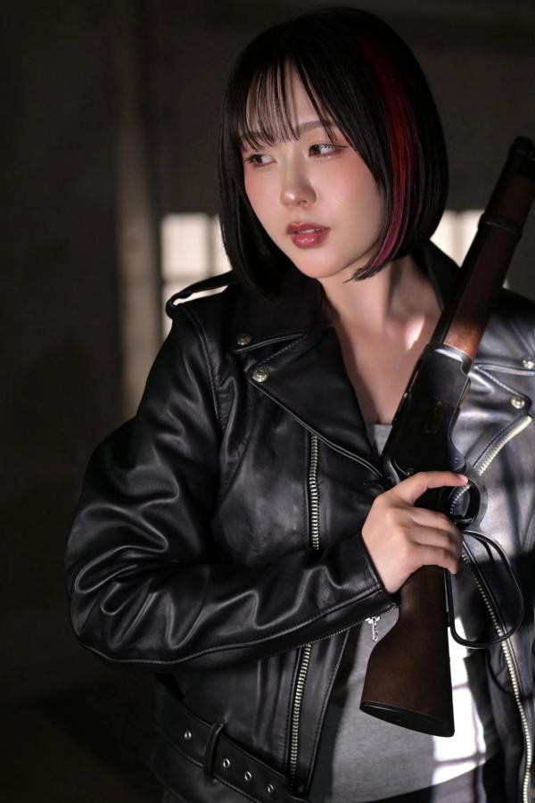   夜道雪 - 酷飒皮衣枪械写真 帅气机车女郎GUN ACTION[45P]第23张图片