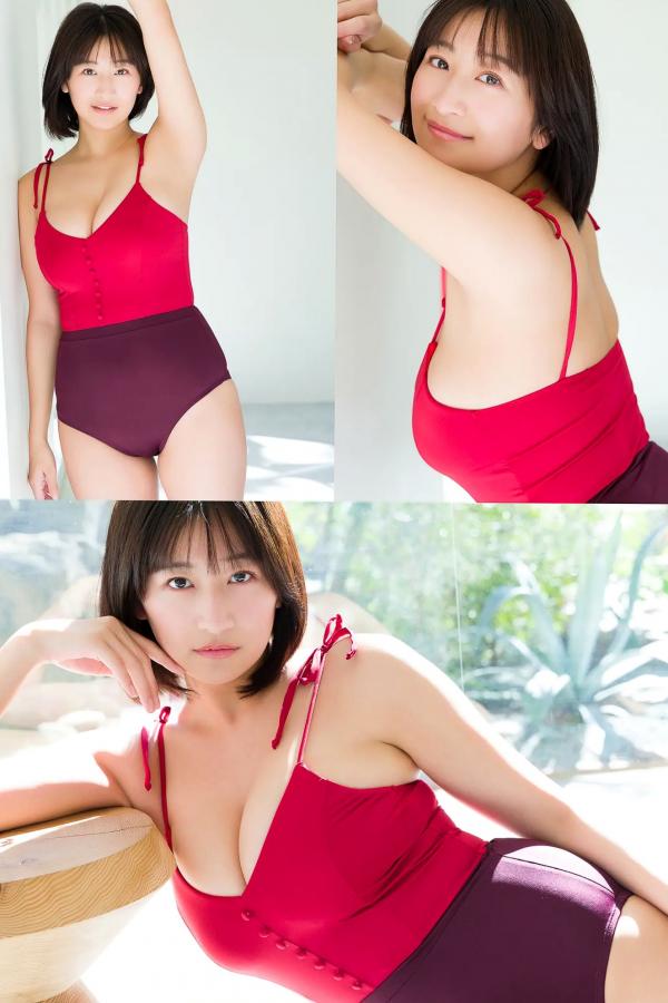   榎原依那性感红色比基尼写真：清纯甜美与火辣身材的完美呈现第15张图片