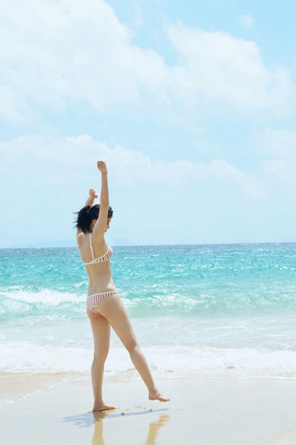  北原沙弥香《常夏の余韻》和服清新与海滨湿身写真第2张图片