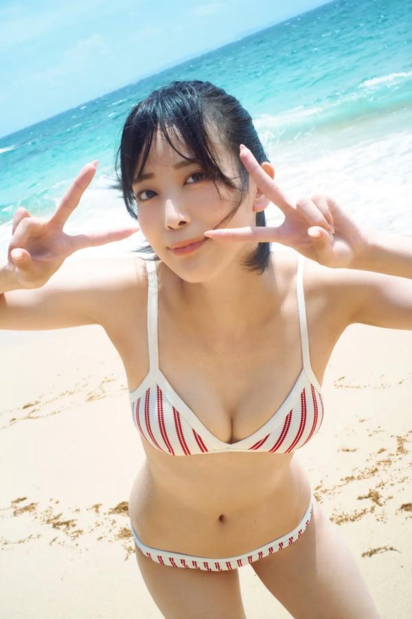   北原沙弥香《常夏の余韻》和服清新与海滨湿身写真第3张图片