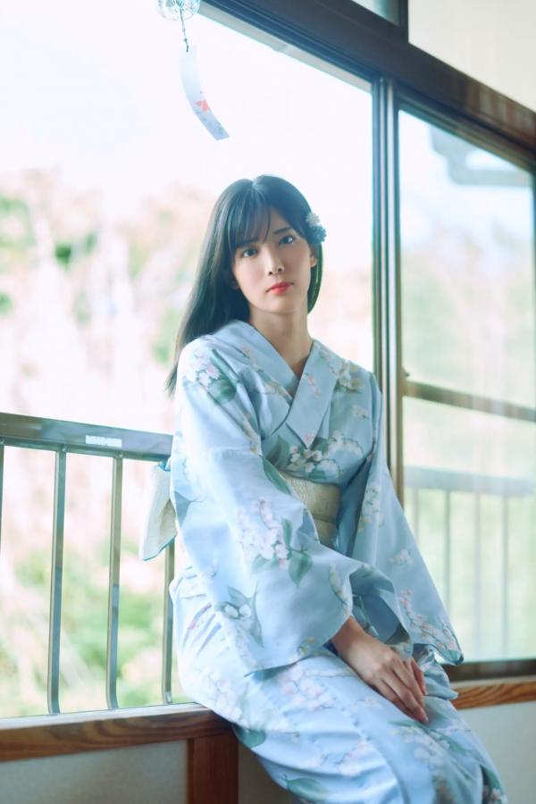   北原沙弥香《常夏の余韻》和服清新与海滨湿身写真第38张图片