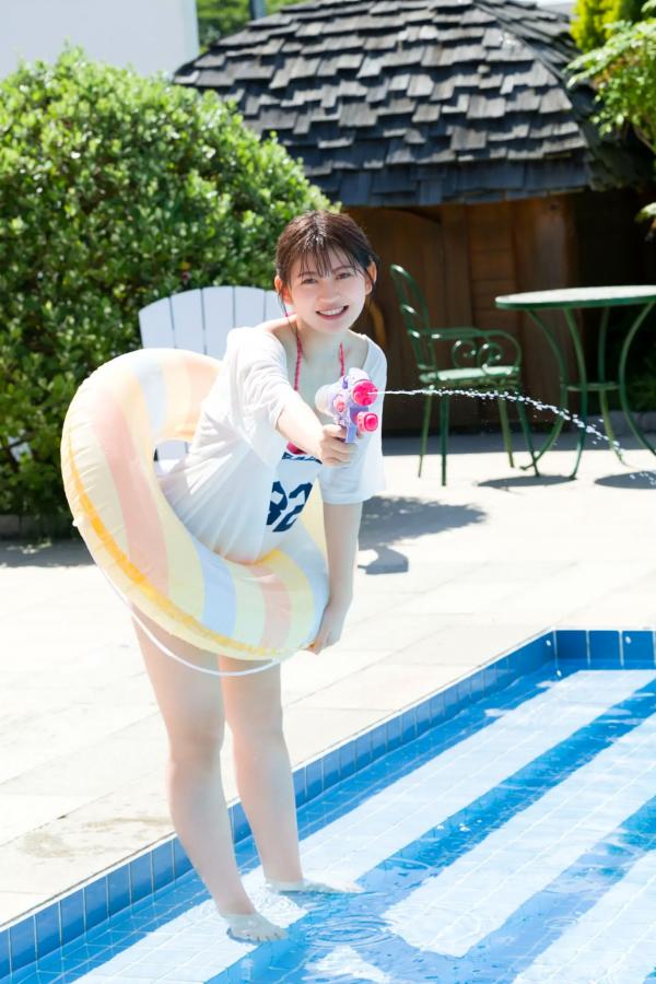   石原さき泳池性感比基尼与海边校服清纯阳光写真第5张图片