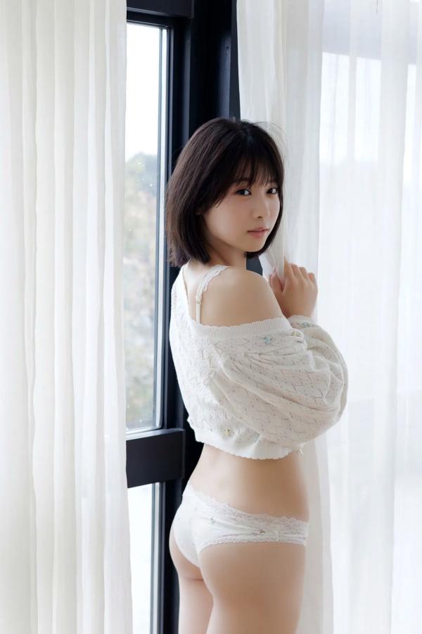   芳賀礼 - 难波第一可爱美少女 居家白色内衣清纯写真第5张图片