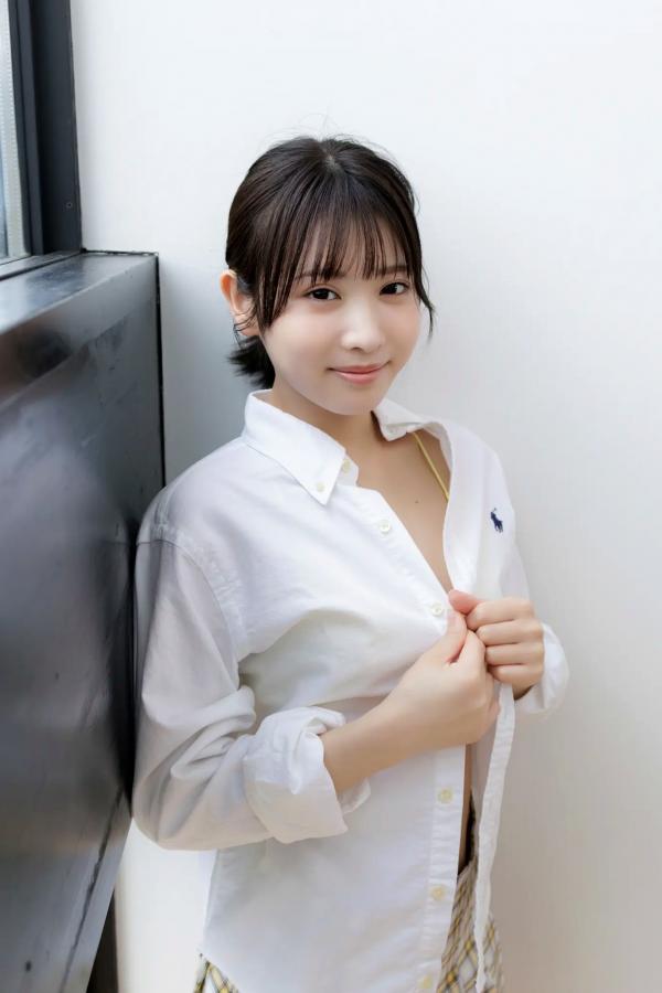   芳賀礼 - 难波第一可爱美少女 居家白色内衣清纯写真第44张图片