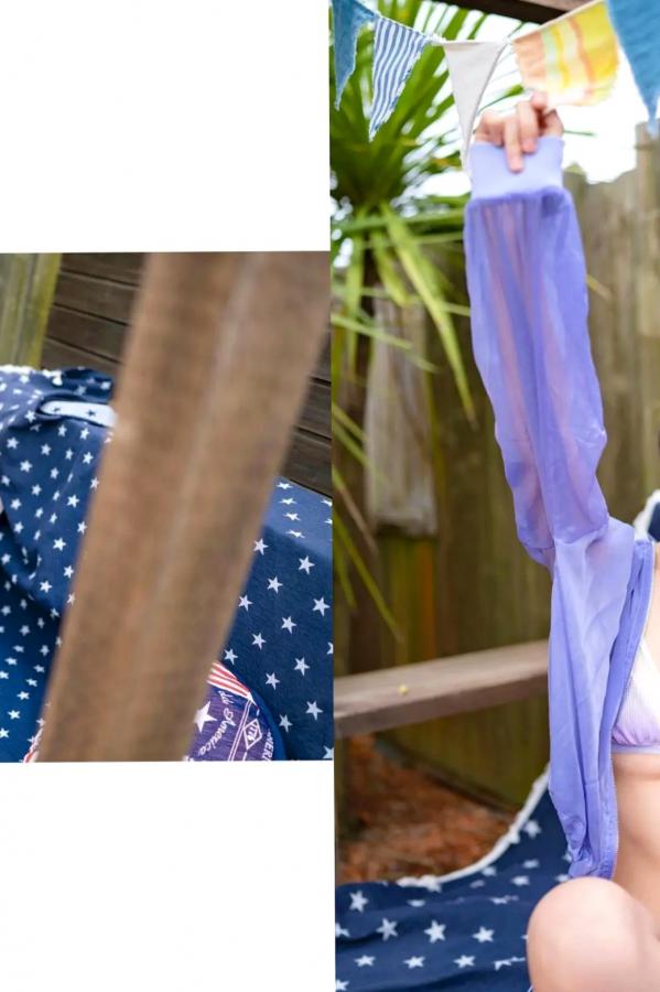  美東澪 - みおしずく 户外黑蕾丝透视与浴室湿身性感内衣写真第29张图片