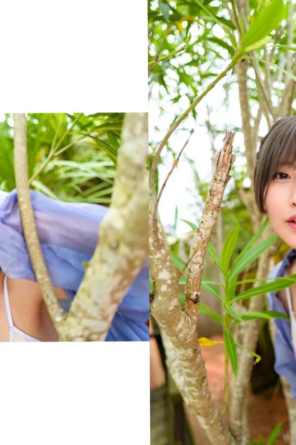   美東澪 - みおしずく 户外黑蕾丝透视与浴室湿身性感内衣写真第39张图片