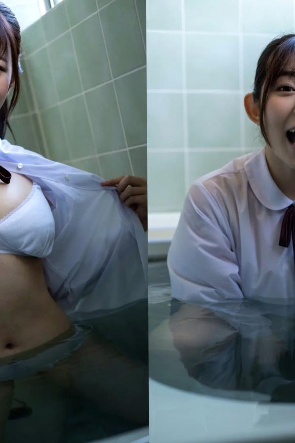   沙月恵奈 - 青春＃アオハル 日系校服湿身浴室写真第7张图片