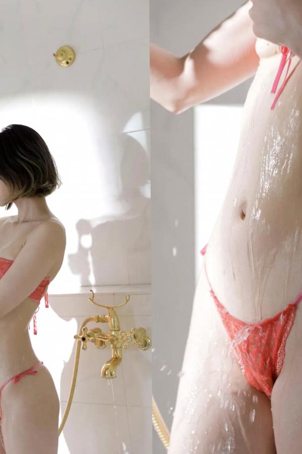   仁藤りさ - にとーが連れてくる夏：日系性感尤物粉色比基尼大尺度私房写真第57张图片