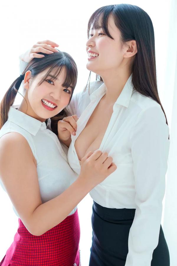   藤乃あおい × 未梨一花 - Iカップ同乳生（後編）日本性感大尺内衣美胸私房写真第61张图片