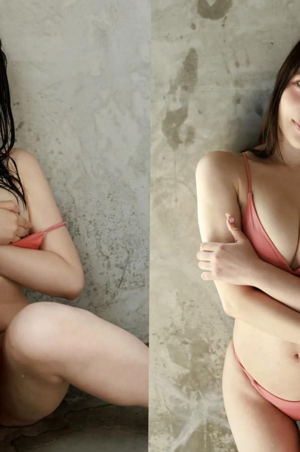   桃白美沙 - 多彩：红色连体衣诱惑与清纯户外性感写真第5张图片