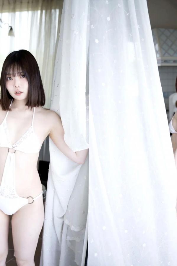   やなぎばころん - 桃の感触 日本清纯少女纯白比基尼家居私房写真第37张图片