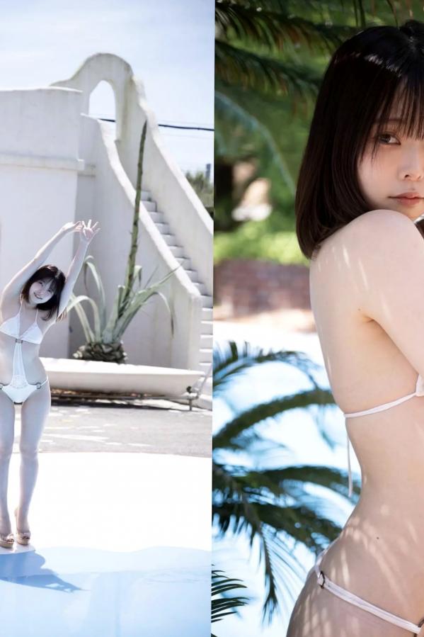  やなぎばころん - 桃の感触 日本清纯少女纯白比基尼家居私房写真第38张图片