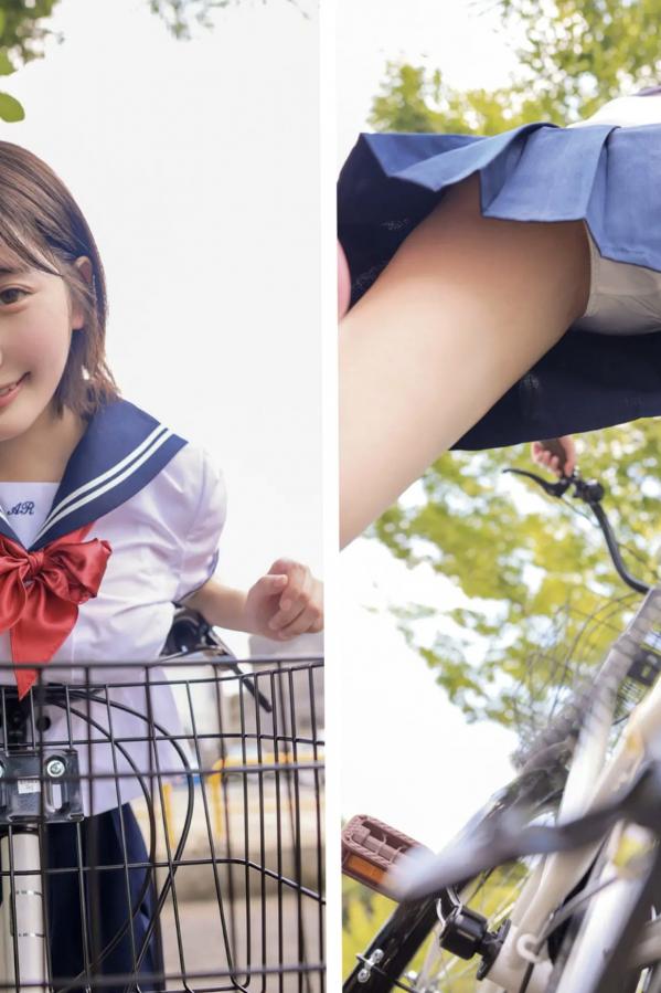   《弓乃りむ - 青春＃アオハル》日系水手校服写真 教室与户外湿身诱惑第9张图片