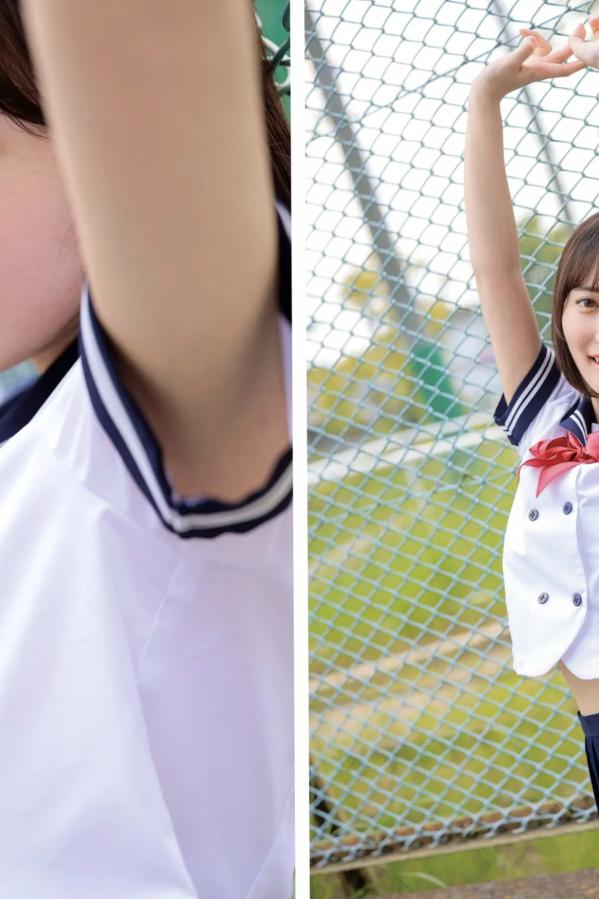   《弓乃りむ - 青春＃アオハル》日系水手校服写真 教室与户外湿身诱惑第11张图片