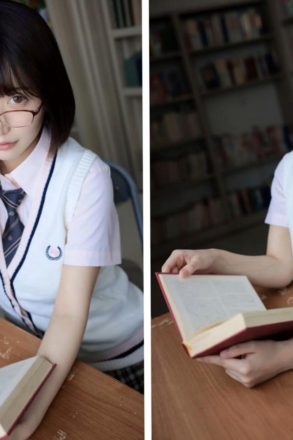   《弓乃りむ - 青春＃アオハル》日系水手校服写真 教室与户外湿身诱惑第20张图片